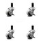 Service Caster 2 Inch Thermoplastic Wheel 1-1/4 Inch Expanding Stem Caster with Brakes, 4PK SCC-EX05S210-TPRS-SLB-114-4 - alternate 2